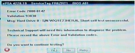 hard drive test error code 2000-0142|2000 0142 error codes.